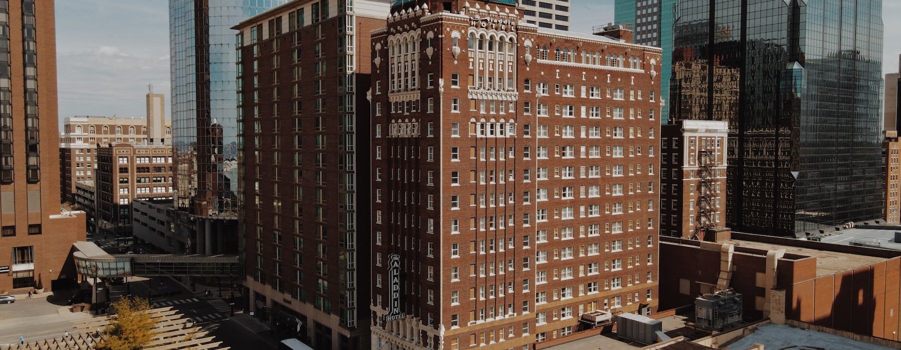 a city with tall buildings