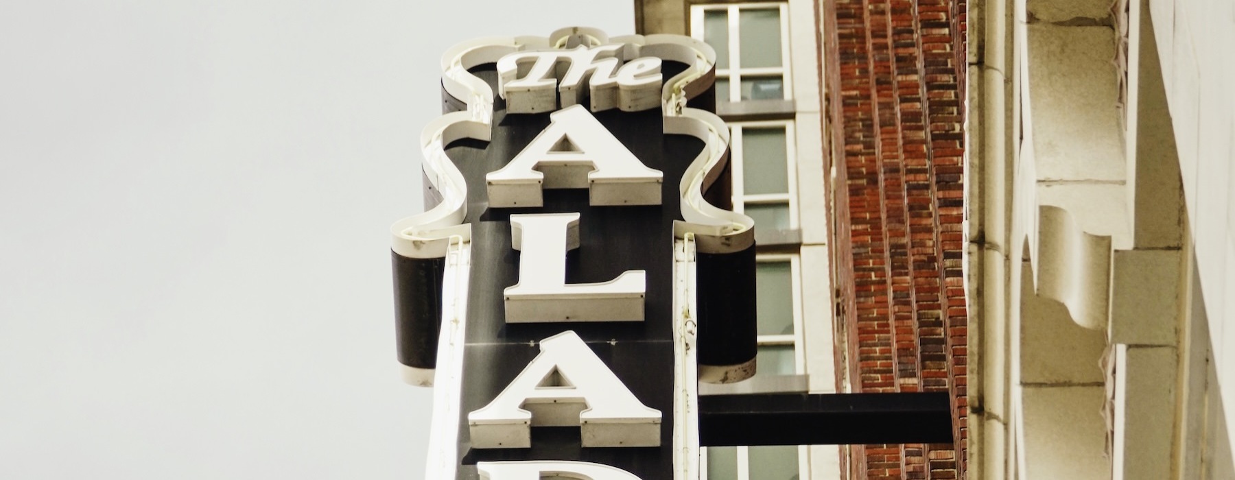 a building with a sign on it