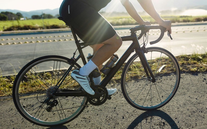 a person riding a bike